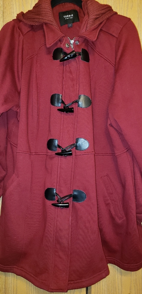 Beautiful dark red Torrid peacoat Size 3 (22/24W)